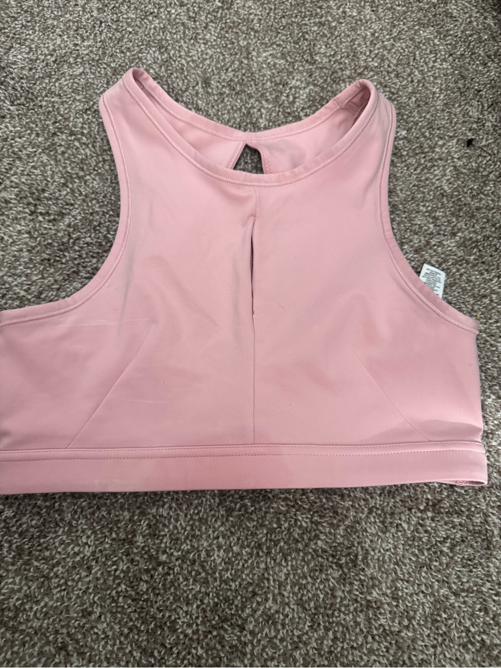 Nike Pink High-Neck Sports Bra